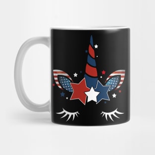 Patriotic Unicorn American Flag 4th Of July Gift Mug